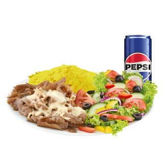 Talerz Kebab z serem Rice, Pepsi 0,33l