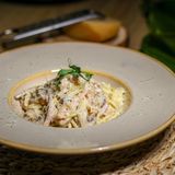 Pasta Spaghetti Ham Mushrooms