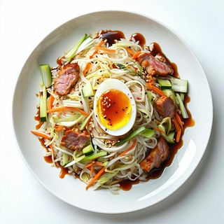 74a Spaghetti di riso con carne