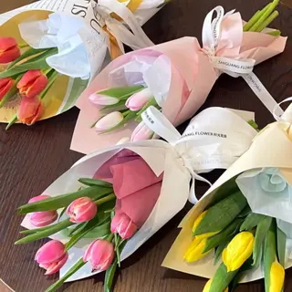 Buchet 5 lalele multicolore