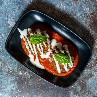 ALBONDIGAS DE BERENJENA CON FONDUE DE PARMESANO (2 UDS.)
