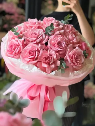 Tender Heart - Buchet 15 trandafiri roz premium