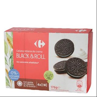 Galletas de Chocolate Rellenas de Crema Carrefour 176 Gr.