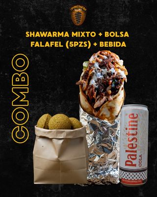 Menú Shawarma con falafel (5pzs)