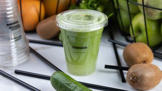 მწვანე ვაშლის და კიტრის ფრეში