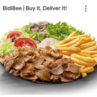 PIATTO Kebab  con verdura e pane