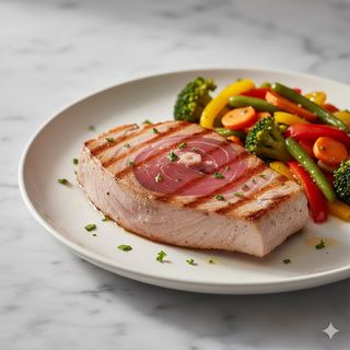 Atún Rojo A La Plancha Con Verduras