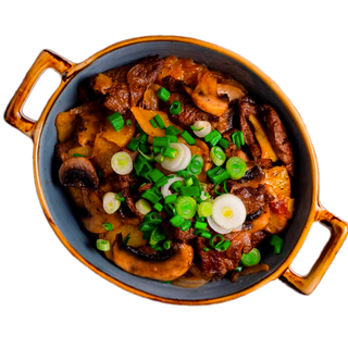 Фермерский картофель с грибами.