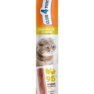 К4Л м'ясна паличка для котиків Індичка/кролик, 1 паличка