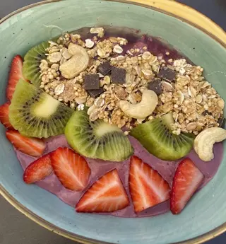 Açaí, crema de cacahuete