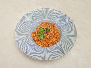 Salteado de arroz ibérico