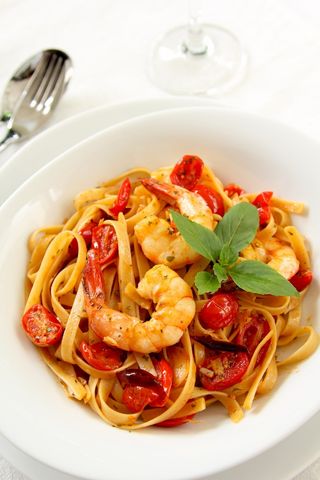 Linguini Sauce Rose Avec Crevettes