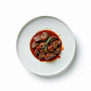 34. Manzo con salsa piccante