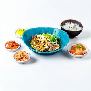 JAPCHAE + ZESTAW BANCHAN