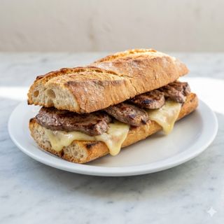 Bocadillo de pepito con queso