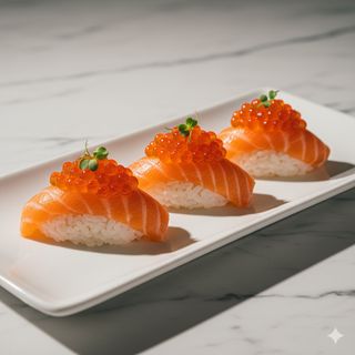 Special nigiri salmone e uova di salmone