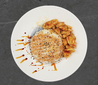 Riso bianco con pollo