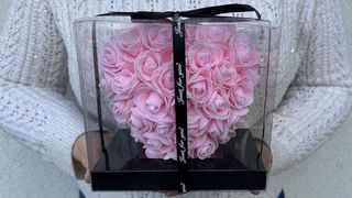 Różowe Serce z Różyczek