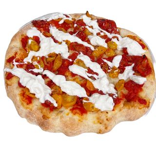Pinsa Pomodorini Confit e stracciatella