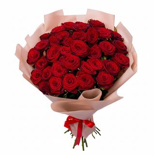 Букет з 35 червоних троянд