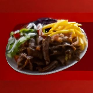 Zestaw danie kebab średni