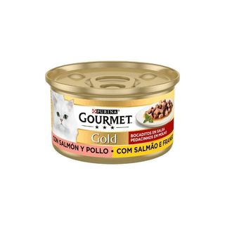 Pedacinhos em Molho Salmão e Frango - Purina Gold 85g