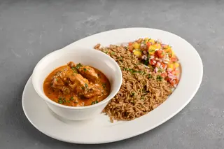 Pilau and Chicken Karahi
