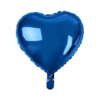 Niebieski balon z helem serce 1 szt