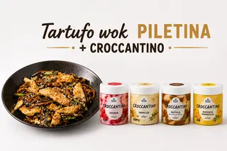 Tartufo wok piletina + Sladoled Krokantino po izboru