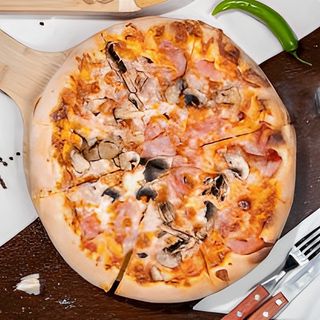 Pizza Prosciutto Funghi Medie - 30 cm