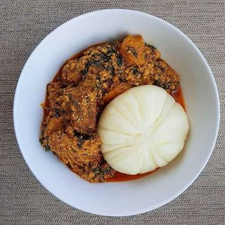 Egusi & semo (titus fish)
