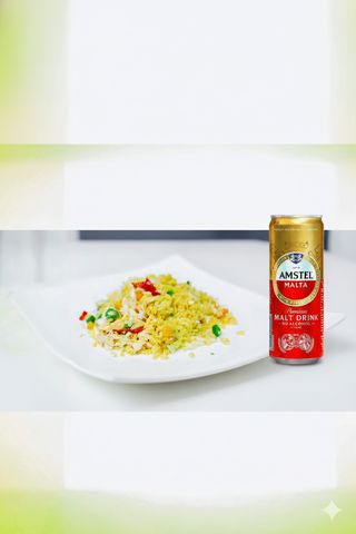 Fried Rice and breaded chicken + NB drink