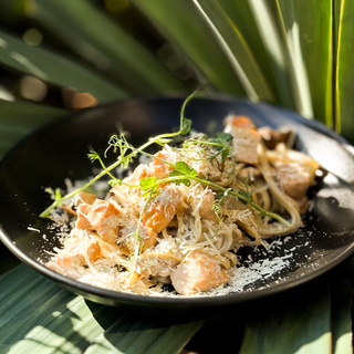 Pasta with chicken and mushrooms