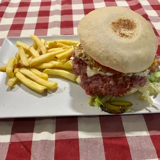 Hamburguesa americana + huevo