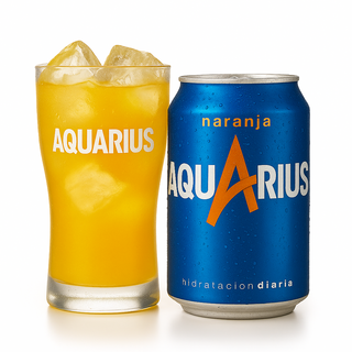Aquarius naranja, lata 330ml
