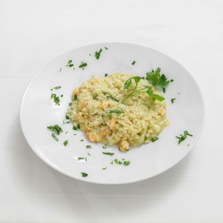 Risotto con Asparagi e Gamberetti