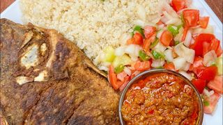 Poisson Grillé + Attiéké ( grand )