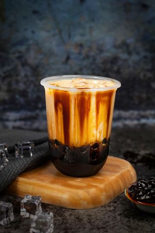 B2 bubble tea classico brown sugar（tea+latte）