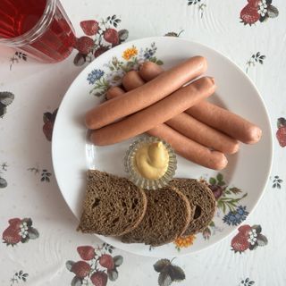 Тарелка сосисок