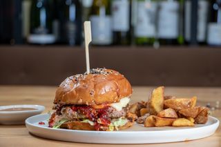 *Camembert Chilli Jam Burger*