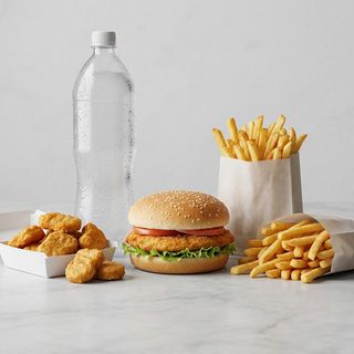 Menù 6 nuggets, patatine e bevanda
