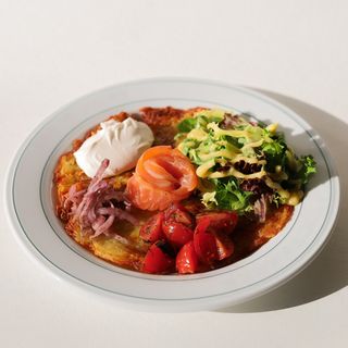 Дерун з лососем-гравлакс