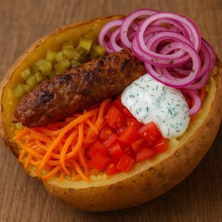 Кумпир з люля кебабом (670г)