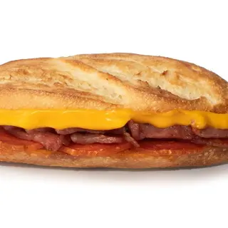 53. Pepperoni, bacon fumado e molho cheddar