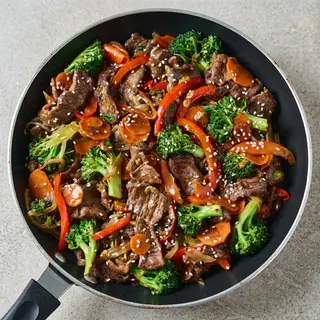 Stir Fry Beef With Greens