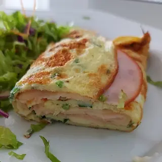 omelette dinde fumée