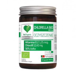 Chlorella BIO 500 mg Oczyszczanie 50 kapsułek BeOrganic MedicaLine