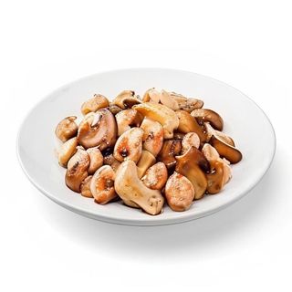 Salteado de gambas con champiñones 