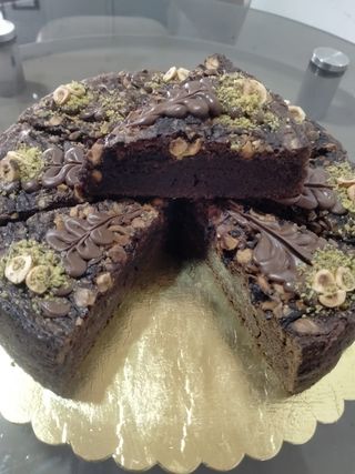 Brownie chocolat noisette