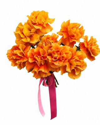 Buchet 11 fire de trandafiri petalati in nuante de portocaliu